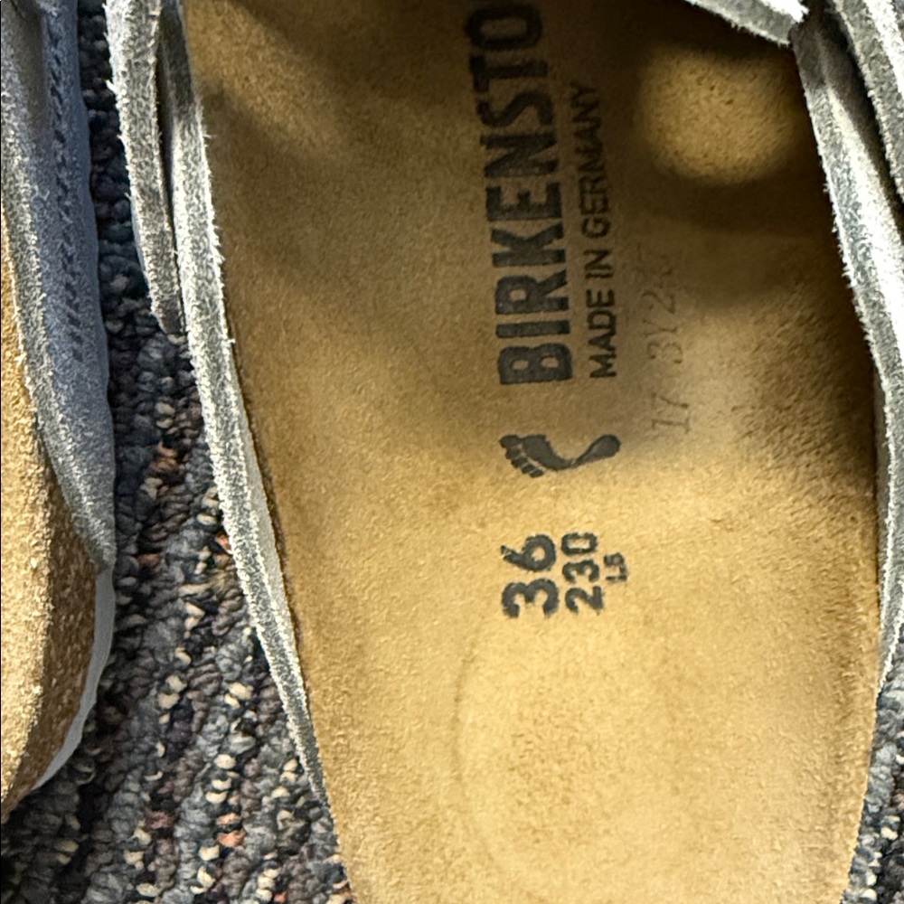 Birkenstock Suede Boston Clogs in Stone Coin. Brand new, never worn - Picture 2 of 3